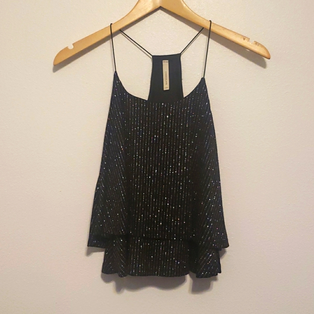 Sparkling mid crop top